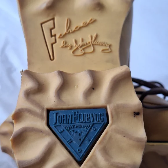 John Fluevog Kaya Oxford Loafers Yellow Size 7.5 - Picture 12 of 15